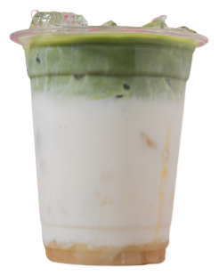 Niña linda — matcha latte con dulce de leche